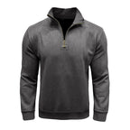 Edison - Men's Faux Suede Quarter-Zip Sweatshirt