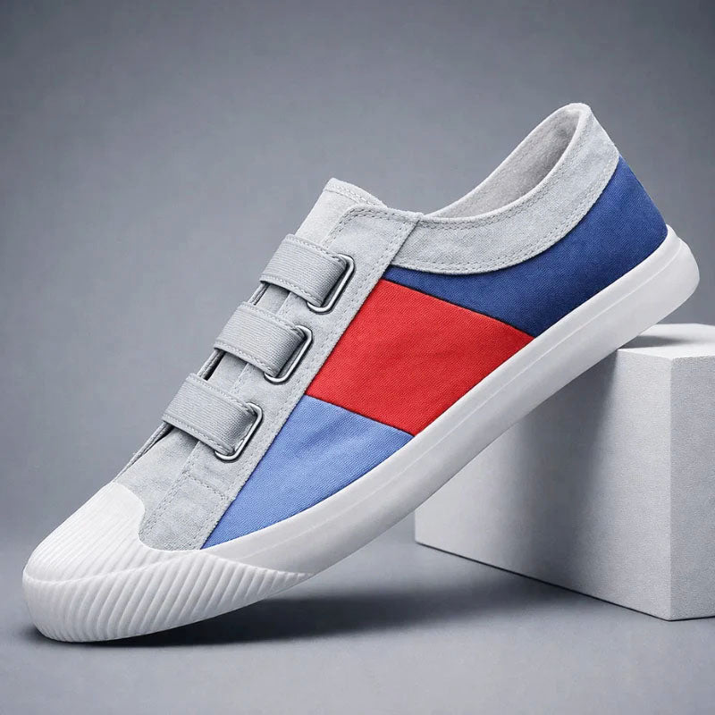 Eithan - Men's Retro Color Block Triple Strap Sneakers
