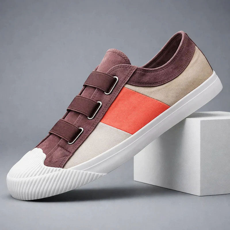 Eithan - Men's Retro Color Block Triple Strap Sneakers