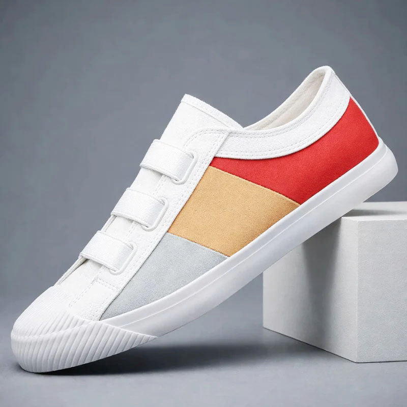 Eithan - Men's Retro Color Block Triple Strap Sneakers