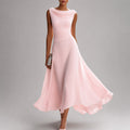 Elaine - Women's Cowl Neck Sleeveless Flowy Midi Dress