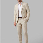 Elijah - Men's Linen Tailored Two-Piece Suit Set