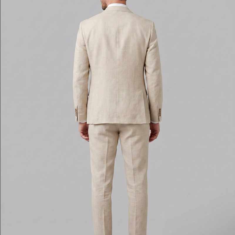 Elijah - Men's Linen Tailored Two-Piece Suit Set
