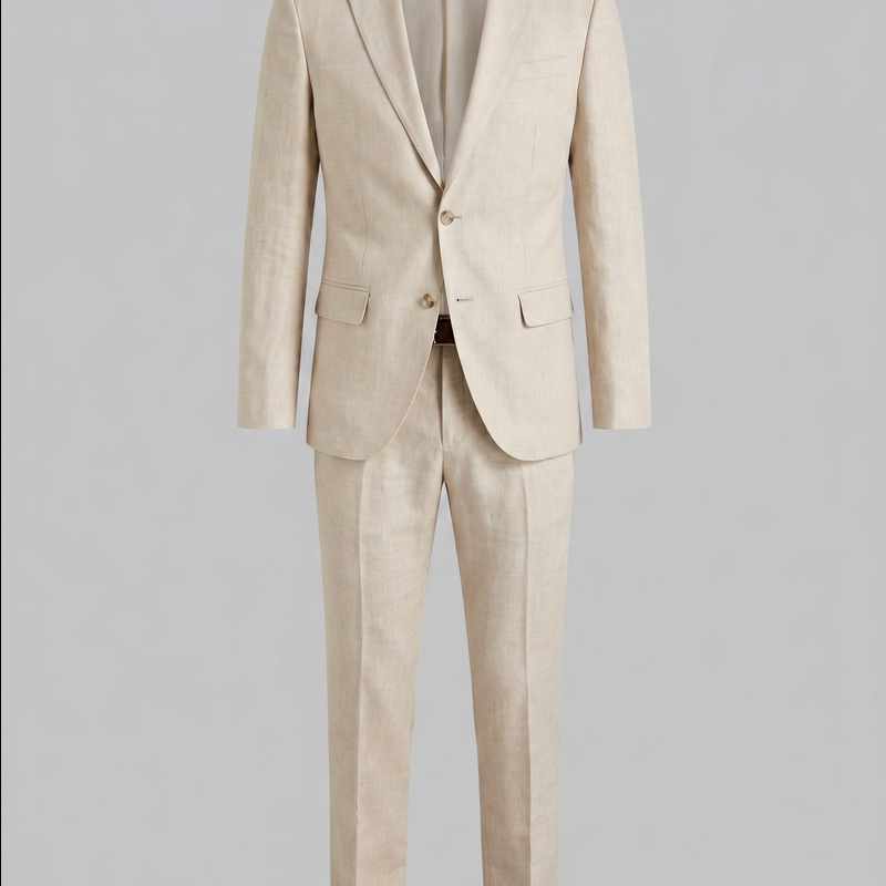 Elijah - Men's Linen Tailored Two-Piece Suit Set