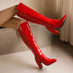 Eliza - Women's Knee-High Block Heel Boots