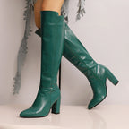 Eliza - Women's Knee-High Block Heel Boots