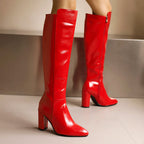 Eliza - Women's Knee-High Block Heel Boots