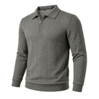 Emery - Men's Cable Knit Quarter Zip Polo Sweater