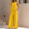 Emily - Women's Sleeveless Tank & Wide-Leg Pants Set
