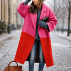 Emma - Women's Oversized Drop-Shoulder Long Woolen Coat