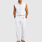 Ethan - Men's Relaxed Linen Blend Two-Piece Set