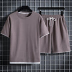 Ethan - Men's Sporty Textured Two-Piece Set