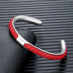 Ethan - Men's Woven Cord Open Cuff Bracelet