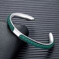 Ethan - Men's Woven Cord Open Cuff Bracelet