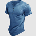 Evan - Men's Multi-Button Short Sleeve Henley T-Shirt
