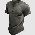 Evan - Men's Multi-Button Short Sleeve Henley T-Shirt