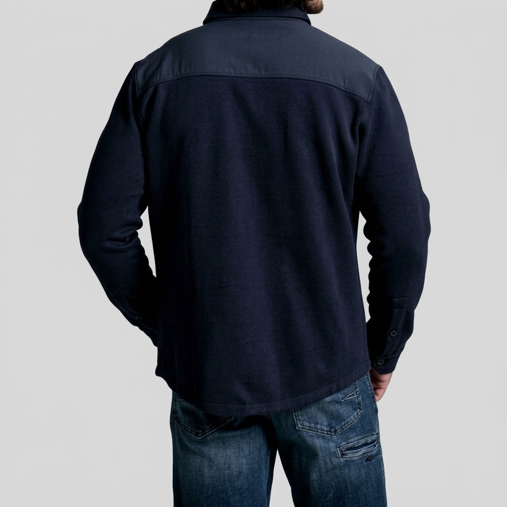 Felix - Men's Tailored Point-Collar Utility Jacket with Flap Pockets