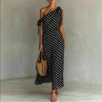 Fiona - Women's Polka Dot Flowy Summer Dress