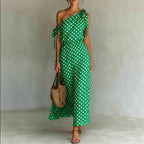 Fiona - Women's Polka Dot Flowy Summer Dress
