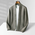 Franco - Men's Double-Button Wool Knit Cardigan