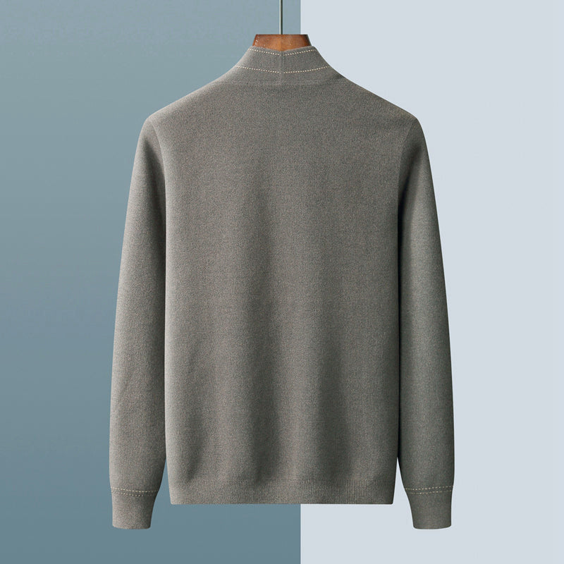 Franco - Men's Double-Button Wool Knit Cardigan