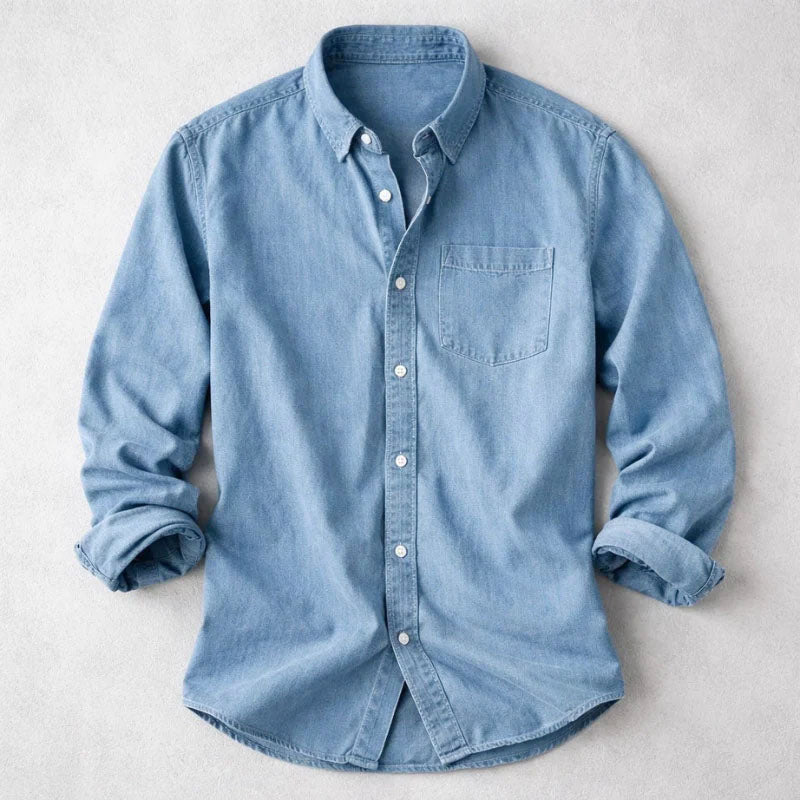 Frankie - Men's Long Sleeve Button-Up Shirt