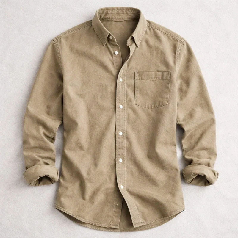 Frankie - Men's Long Sleeve Button-Up Shirt