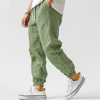 Gary - Men's Linen Drawstring Jogger Pants