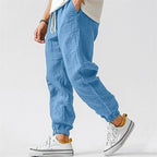 Gary - Men's Linen Drawstring Jogger Pants