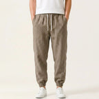 Gary - Men's Linen Drawstring Jogger Pants