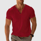 Gavin - Men's Scoop Neck Henley Casual Shirt