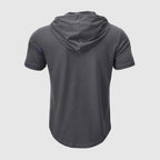 George - Men's Short Sleeve Hooded Henley Shirt