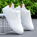 Gideon - Men's Leather Perforated Low-Top Sneakers