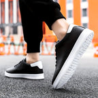 Gideon - Men's Leather Perforated Low-Top Sneakers