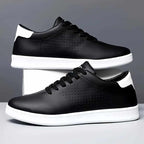 Gideon - Men's Leather Perforated Low-Top Sneakers