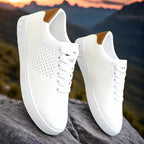 Gideon - Men's Leather Perforated Low-Top Sneakers