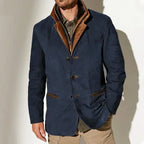 Grant - Men's Vintage Faux Suede Button Jacket