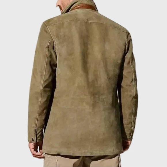 Grant - Men's Vintage Faux Suede Button Jacket