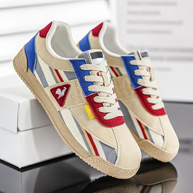 Greyson - Men's Retro Striped Low-Top Sneakers