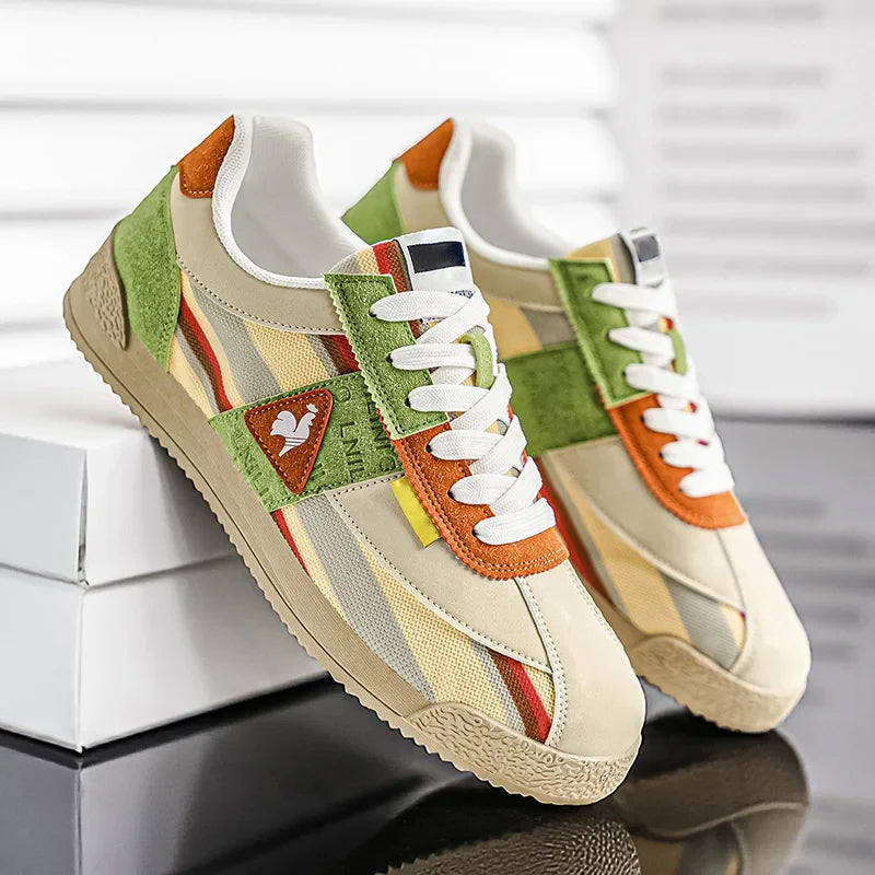 Greyson - Men's Retro Striped Low-Top Sneakers