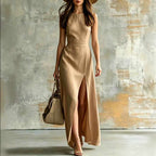 Hadewych - Women’s Sleeveless High-Slit Maxi Dress