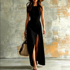 Hadewych - Women’s Sleeveless High-Slit Maxi Dress