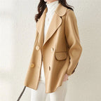 Haley - Women's Double-Breasted Woolen Pea Coat