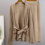 Hannah - Women's Knit Cardigan and Midi Skirt Set
