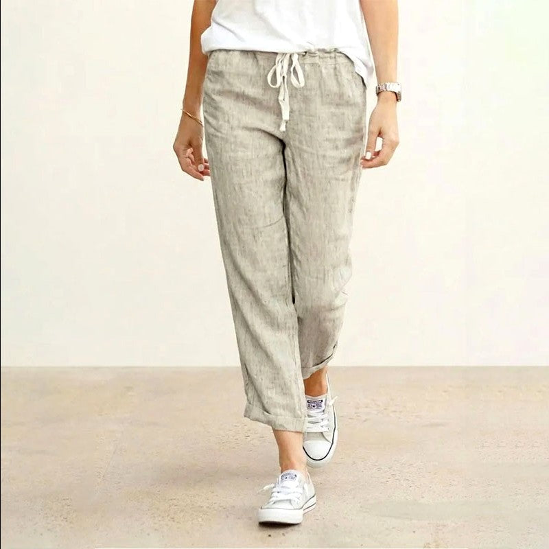 Harriet - Women’s Relaxed Drawstring Cropped Pants