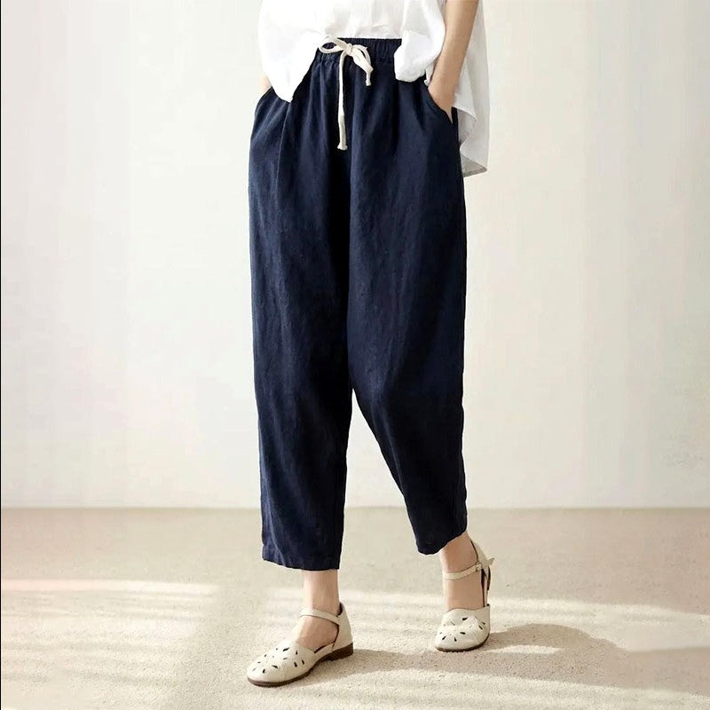 Harriet - Women’s Relaxed Drawstring Cropped Pants