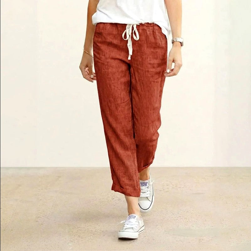 Harriet - Women’s Relaxed Drawstring Cropped Pants