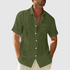 Harrison - Men's Relaxed Fit Linen Short Sleeve Shirt