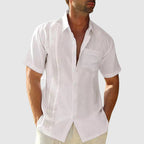 Harrison - Men's Relaxed Fit Linen Short Sleeve Shirt