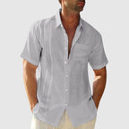 Harrison - Men's Relaxed Fit Linen Short Sleeve Shirt